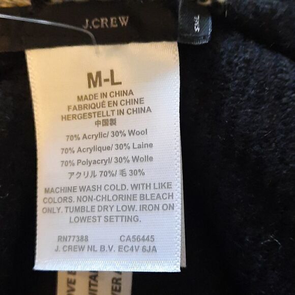 J CREW Wool Wrap Blanket Reversible NWT - Picture 6 of 6